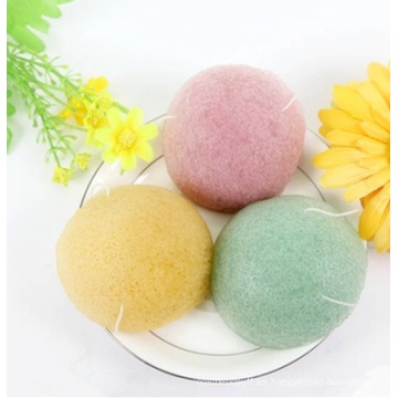 Esponja Konjac de Japón orgánico natural de media bola para limpieza facial